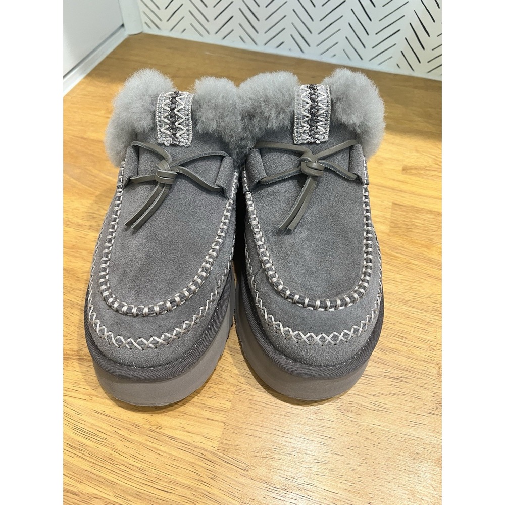 Uggs Disquette Alpine Slipper Women's Size 8 Thunder Cloud Slip On Platform - Picture 3 of 14